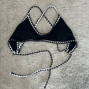 Black and White Bikini Top